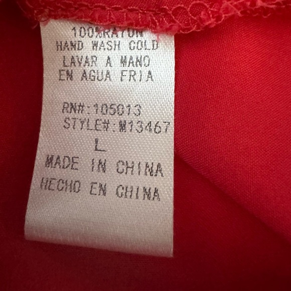 ANDREE BY UNIT Coral Floral Embroidered Button down Blouse - Picture 9 of 9